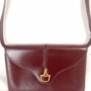 Screenshot 2026-02-06 083313 Vintage Gucci Burgundy Leather Equestrian Stirrup Clasp Shoulder Bag