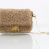Screenshot 2026-02-24 064900 Fendi Nano Baguette Beige Shearling Gold Chain Crossbody Bag