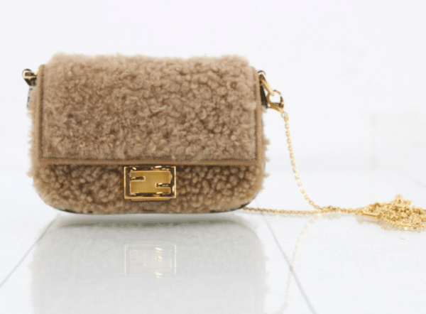 Screenshot 2026-02-24 064900 Fendi Nano Baguette Beige Shearling Gold Chain Crossbody Bag
