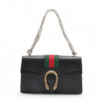 Gucci Dionysus Small Black Leather Floral Lining Chain Bag 400249
