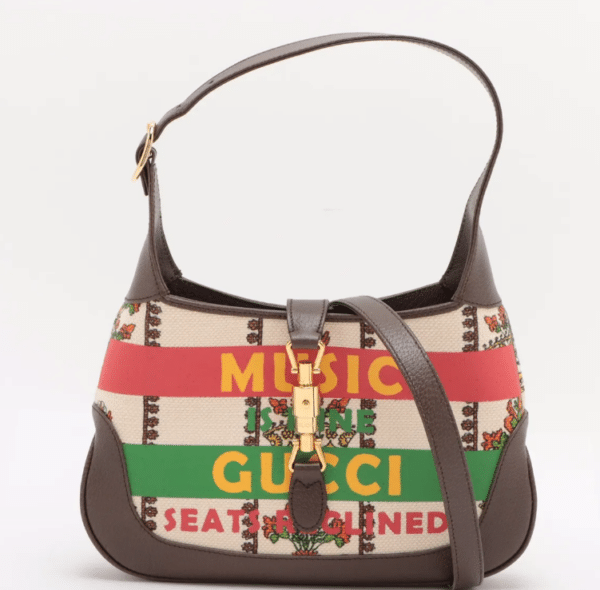 Screenshot 2026-03-13 215232 Gucci 100 Jackie 1961 Small Music Is Mine Canvas Hobo Bag 636706