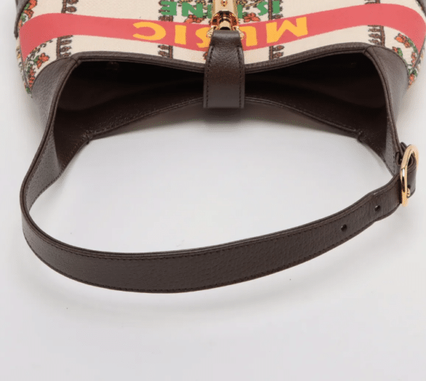 Screenshot 2026-03-13 215304 Gucci 100 Jackie 1961 Small Music Is Mine Canvas Hobo Bag 636706