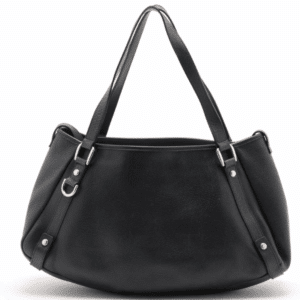 Gucci Abbey Large Black Leather Shoulder Tote Bag Gold Hardware