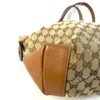 177303313476387_IMG_7448 Gucci Vintage Original GG Canvas Wooden Charm Tote Brown Leather