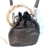 177310572676962_IMG_8011 Gucci Bamboo handle bucket bag black with brown bamboo handle two way