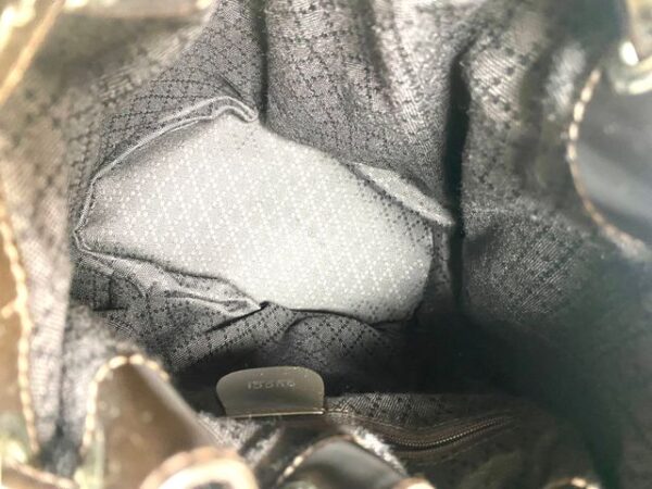 177310572676966_IMG_8004 Gucci Bamboo handle bucket bag black with brown bamboo handle two way