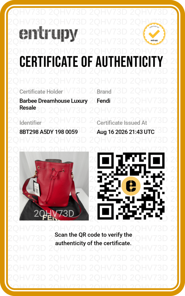 File Aug 17 2026, 7 28 12 AM Fendi Mon Tresor Red Calfskin Leather Bucket Shoulder Bag Gold Hardware