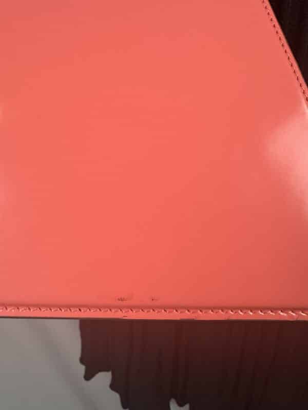 IMG_2164 Fendi Peekaboo Cut Medium Pink Brushed Leather Shoulder Bag Silver O’Lock Chain 8BN340