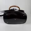 IMG_2750 Gucci Bamboo handle bucket bag black with brown bamboo handle two way