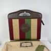IMG_3592 Gucci Aria 100th Anniversary Multicolor Canvas Cutout Handle Tote New with Box & Dustbag