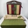 IMG_3594 Gucci Aria 100th Anniversary Multicolor Canvas Cutout Handle Tote New with Box & Dustbag