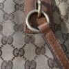 IMG_3637 Gucci Vintage Original GG Canvas Wooden Charm Tote Brown Leather
