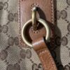 IMG_3638 Gucci Vintage Original GG Canvas Wooden Charm Tote Brown Leather