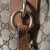 IMG_3639 Gucci Vintage Original GG Canvas Wooden Charm Tote Brown Leather