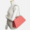 Screenshot 2026-03-07 162819 Fendi Peekaboo Cut Medium Pink Brushed Leather Shoulder Bag Silver O’Lock Chain 8BN340