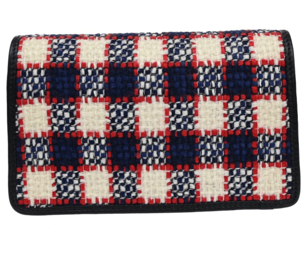 Gucci Dionysus Small Red Blue Ivory Tweed Black Leather Chain Bag