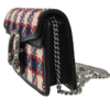 Gucci Dionysus Small Red Blue Ivory Tweed Black Leather Chain Bag
