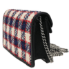 Gucci Dionysus Small Red Blue Ivory Tweed Black Leather Chain Bag