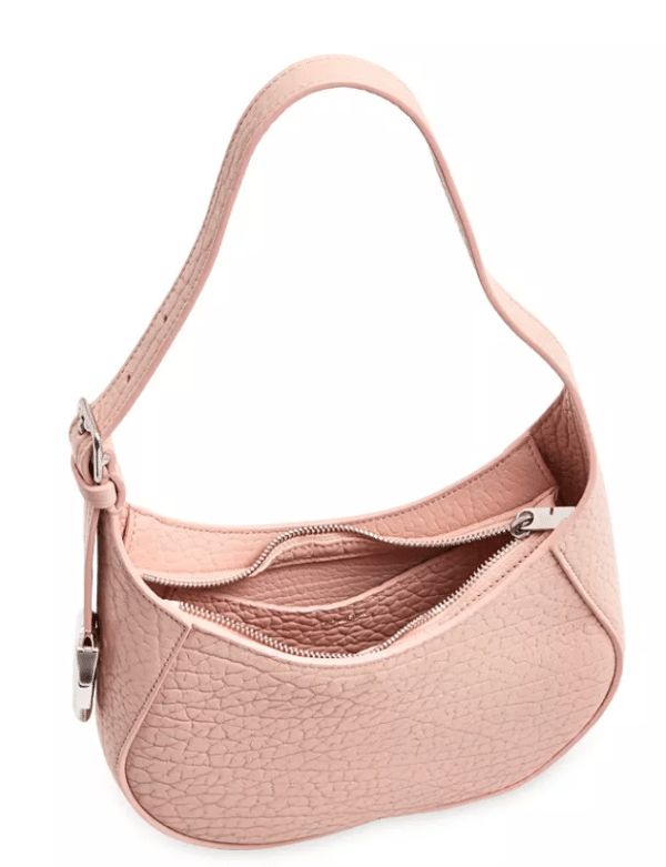 Screenshot 2026-04-06 201838 Burberry Small Chess Shoulder Bag Blush Pink Pebble-Grain Leather Silver Horse Hardware