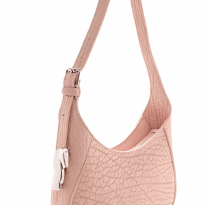 Burberry Small Chess Shoulder Bag Blush Pink Pebble-Grain Leather Silver Horse Hardware