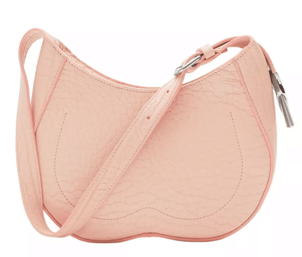 Screenshot 2026-04-06 201934 Burberry Small Chess Shoulder Bag Blush Pink Pebble-Grain Leather Silver Horse Hardware