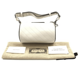 Gucci Blondie Mini Mystic White Sakai Leather Cylindrical Shoulder Bag Silver Hardware 760170