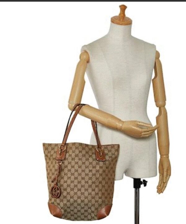 Screenshot-2026-04-19-144447 Gucci Vintage Original GG Canvas Wooden Charm Tote Brown Leather