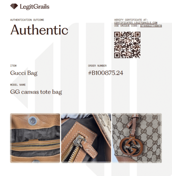 Screenshot 2026-06-25 182330 Gucci Vintage Original GG Canvas Wooden Charm Tote Brown Leather