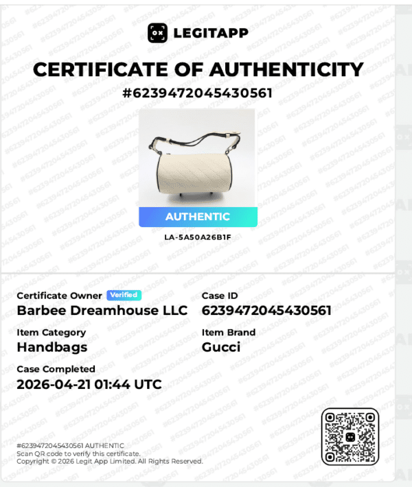 Screenshot 2026-06-25 183117 Gucci Blondie Mini Mystic White Sakai Leather Cylindrical Shoulder Bag Silver Hardware 760170