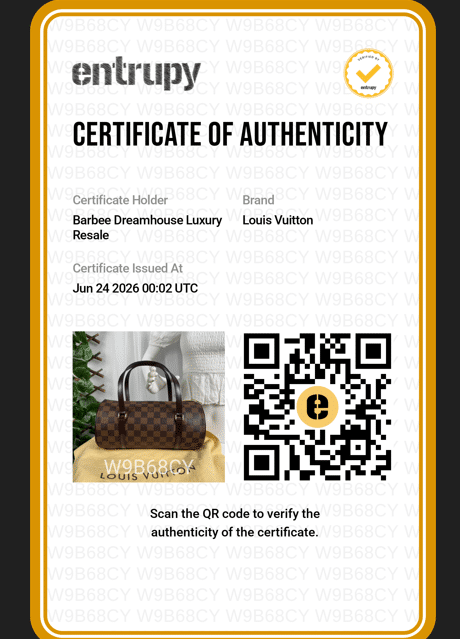 Screenshot 2026-06-25 183606 Louis Vuitton Papillon 26 Damier Ebene Handbag N51304 with Dust Bag