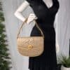 Vintage Gucci Micro GG Saddle Shoulder Bag Brown Tan Leather Gold Hardware