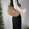 Vintage Gucci Micro GG Saddle Shoulder Bag Brown Tan Leather Gold Hardware
