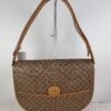 Vintage Gucci Micro GG Saddle Shoulder Bag Brown Tan Leather Gold Hardware