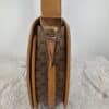 2026-05-12 17.51.15 Vintage Gucci Micro GG Saddle Shoulder Bag Brown Tan Leather Gold Hardware