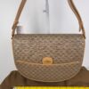 Vintage Gucci Micro GG Saddle Shoulder Bag Brown Tan Leather Gold Hardware