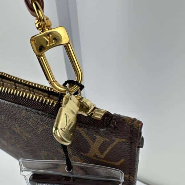 IMG_5626 Louis Vuitton Neverfull Monogram Pochette Pouch with Vachetta Wrist Strap