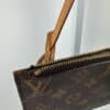 IMG_5627 Louis Vuitton Neverfull Monogram Pochette Pouch with Vachetta Wrist Strap