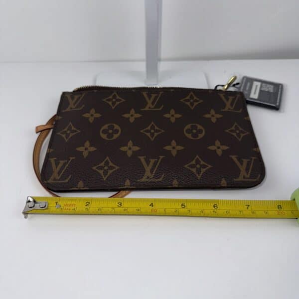 IMG_5632 Louis Vuitton Neverfull Monogram Pochette Pouch with Vachetta Wrist Strap