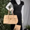 IMG_5641 Salvatore Ferragamo Sookie Leather Shoulder Bag – Bisque / Almond