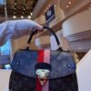 IMG_6638 Louis Vuitton Georges BB M43866 Monogram Red Pink Stripe Satchel