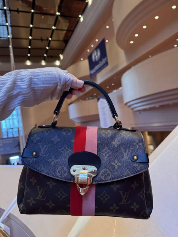 Louis Vuitton Georges BB M43866 Monogram Red Pink Stripe Satchel