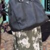IMG_7257 Prada Black Vitello Danio Leather Top Handle Satchel Bag Nero Silver hardware