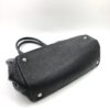 Prada vittelo 9 Prada Black Vitello Danio Leather Top Handle Satchel Bag Nero Silver hardware