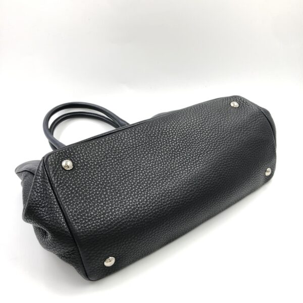 Prada vittelo 9 Prada Black Vitello Danio Leather Top Handle Satchel Bag Nero Silver hardware