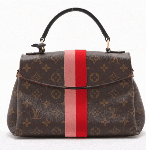 Screenshot 2026-05-01 192642 Louis Vuitton Georges BB M43866 Monogram Red Pink Stripe Satchel