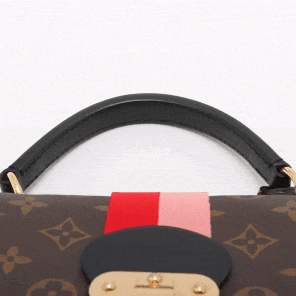 Screenshot 2026-05-01 192737 Louis Vuitton Georges BB M43866 Monogram Red Pink Stripe Satchel