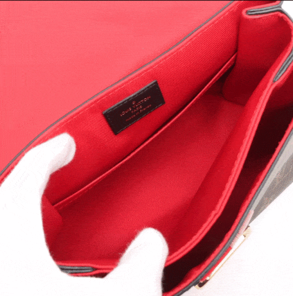 Screenshot 2026-05-01 192805 Louis Vuitton Georges BB M43866 Monogram Red Pink Stripe Satchel