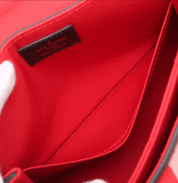 Screenshot 2026-05-01 192817 Louis Vuitton Georges BB M43866 Monogram Red Pink Stripe Satchel