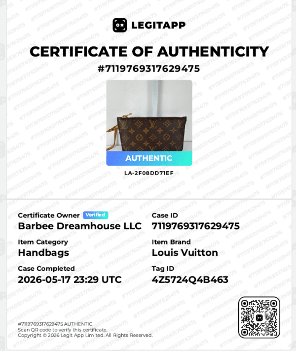 Screenshot 2026-06-25 182950 Louis Vuitton Neverfull Monogram Pochette Pouch with Vachetta Wrist Strap