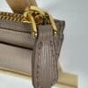 2026-04-26 15.30.17 Prada Beige Textured Leather Card Holder Zip Coin Case Gold Logo